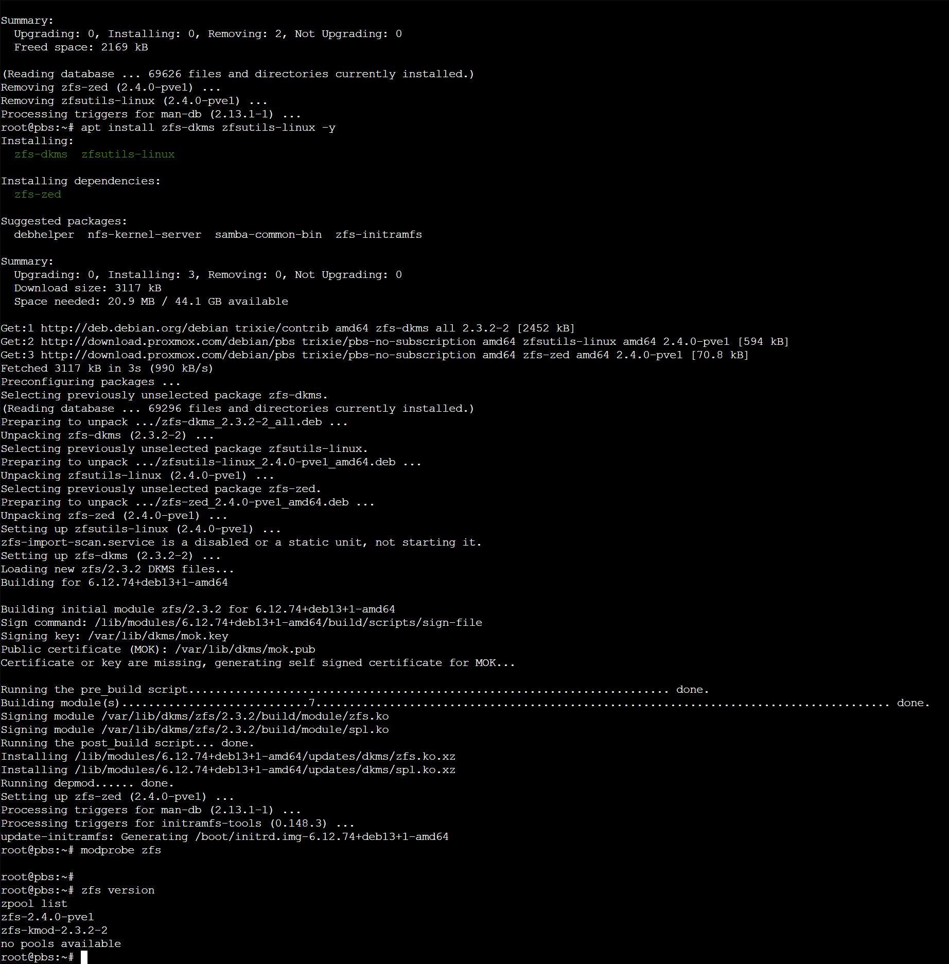 pve/pbs创建zfs存储时报错：Error during 'zpool create', see task log for more details,第1张